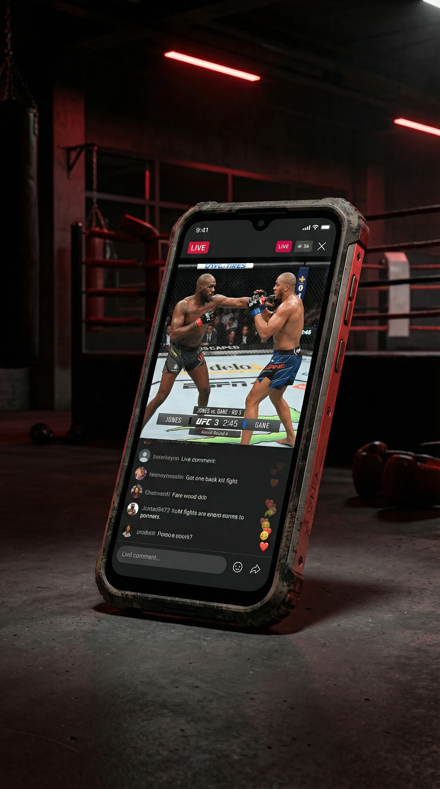 波波体育网站 移动端APP格斗直播界面